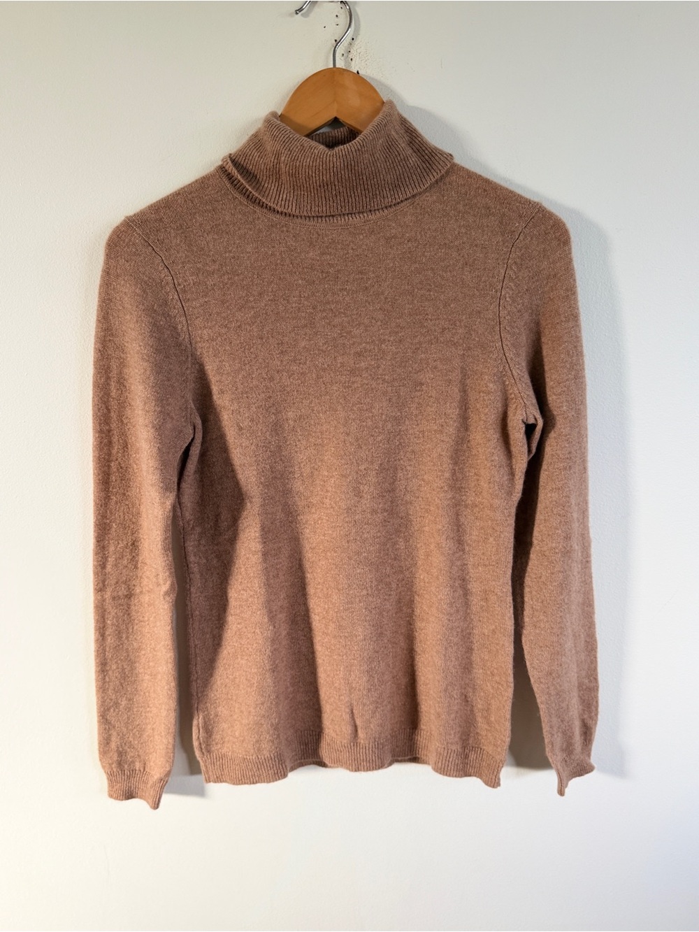 Charter Club Luxury Sweater 100% Cashmere Women's Tan Turtleneck Small